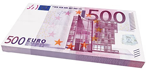 Scratch Cash Dimensioni Aumentate al 125%, Banconote Finte 100 x 500 Euro, Fac-Simile Euro