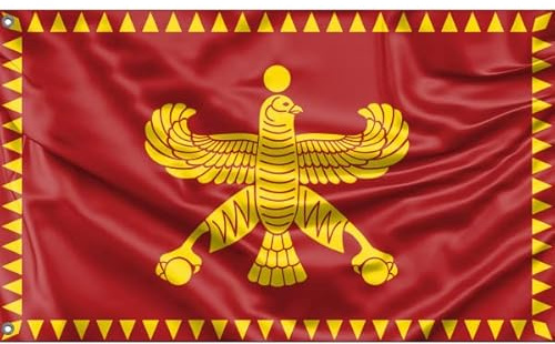 Bandera del Imperio Achaemenid | Diseño único | Hecho en la UE (90 x 150 cm)