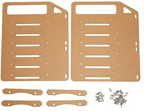 Bewinner 3,5 Zoll DIY-Festplatten Halterung, Mehrlagiges Genaues Montage Loch Acryl-Festplatten Ständer, Transparenter DIY HDD-Behälter Halter für 3,5 HDD und 8cm Lüfter (6 Schichten)