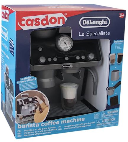 ODS - De Longhi, der Spezialist für Spielzeug-Kaffeemaschinen, Soundeffekte und Zubehör inklusive, Altersempfehlung + 3 Jahre