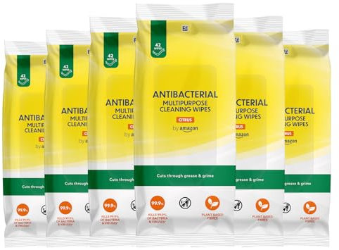by Amazon Multipurpose Cleaning Wipes Citrus, 252 wipes 42 count (Pack of 6)