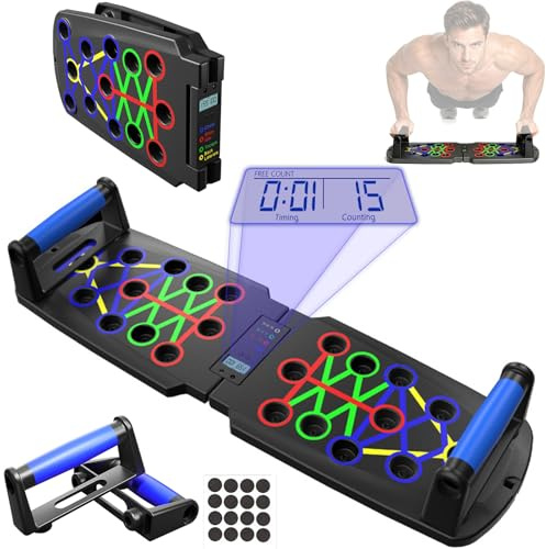 Ogetok Push Up Board 26-i-1 Press Up Barer med Counter för Män, Push-up-grepp Fällbara Tryckhandtag Pushup Bar Stativ, Hem Bröst Träning Träning Styrketräning Utrustning Gym