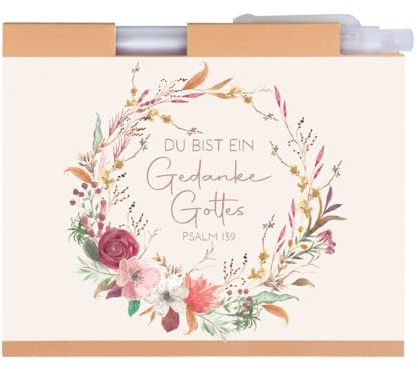 Haftnotizblock mit Stift Du bist ein Gedanke Gottes Psalm 139