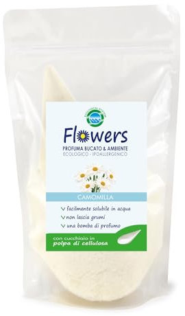 Flowers Profumatore Bucato Lavatrice, Camomilla - Ecologico in polvere, 200g