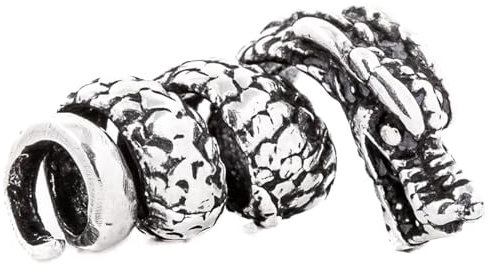 Windalf Vikings Bartschmuck & Haarperle DACOR 23 mm Drachen Haarschmuck 925 Sterlingsilber