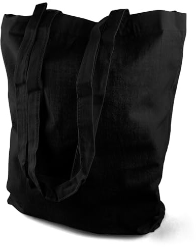 Netuno Stofftasche Baumwolltasche mit langen Henkeln Tragetasche Einkaufstasche Umhängetasche Baumwolle zum Bemalen Bedrucken Baumwollbeutel Jutebeutel Tote Bag Cotton
