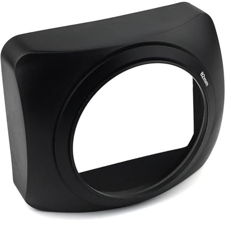TUBBEK 82mm Square Lens Hood for DV Camcorder Video Camera DSLR Wide Angle Sun Shade Shadow for All Brands Digital Video Cameras