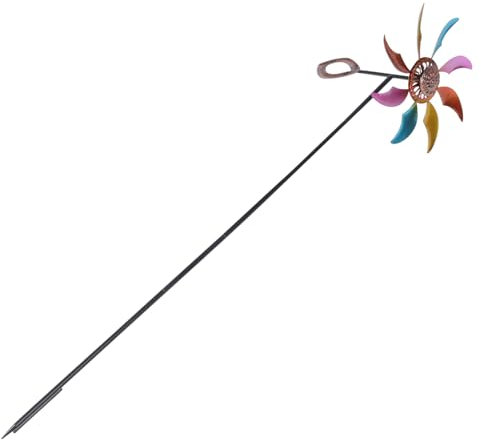 MOBUTOFU Metal Pinwheel Garten Deko Rotierendes Windrad Für Rasen Und Garten Bunte Metallkunst Für Außenbereiche Für Dekoration Und Fotos