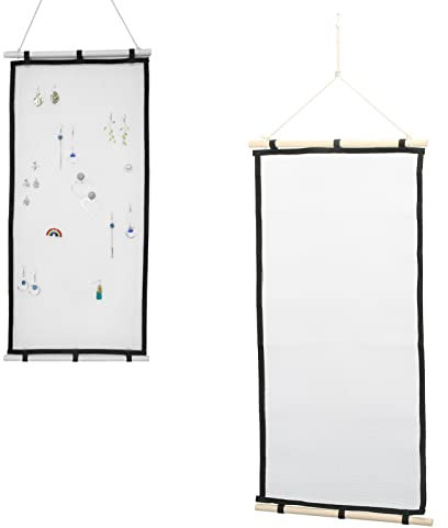 JOROBURO Ohrringhalter, Multifunktionale Wandaufhängung für Ohrringe, Schmuck, Halskette, Wandmontage, Ohrring-Aufhängungs-Organizer, Hängende Ornament-Aufbewahrung, Sammlungsregal für