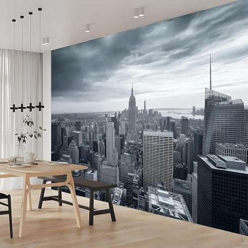 Fotomurale New York Carta da Parati Architettura Newyorkese 3D Fotomurali In Tessuto Non Tessuto 350x256 Decorazione Parete Camere da Letto Soggiorno Pareti Murale Poster Giganti a.765