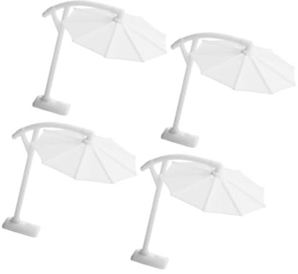 HAWILLOSCH Miniature Sun Umbrella Set 4pcs Small Beach Umbrella Models Mini Uv Protection Parasols for Outdoor Scene Portable Miniature Sunshade for Dollhouse Accessories