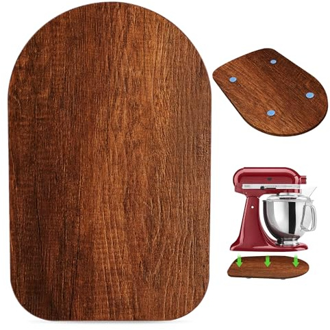 Wooden Mixer Slider for KitchenAid 4.5-5 Qt Tilt-Head Stand Mixer | Appliance Sliding Mat Pad, Kitchen Countertop Storage Accessories Mixer Moving Tray Attachment, Kitchen Aid Mixer Accessories