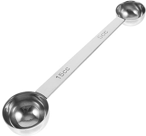 Cabilock Juego De Cucharas Medidoras Portátiles Para Café De Uso Doméstico De Acero Inoxidable De Doble Cabezal