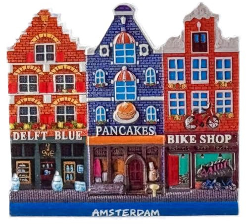 Souvenir Magnet Holland Amsterdam Shop 8 x 7,5 cm Maritim Kühlschrankmagnet Deko GMTX 16712