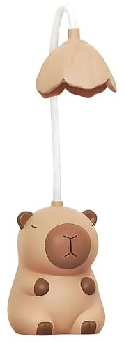 KBIBCK Luce Notturna Bambini, Lampada da Scrivania LED, lampada Capybara per temperino con Serbatoio, luce notturna USB, Luce Lettura Libro Senza Fili per Lettori di Notte,Bambino,Studio(A)