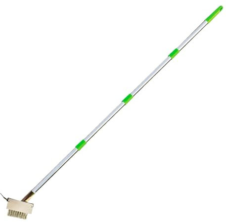 Herramienta de eliminación de hierba, herramienta de eliminación de musgo - de matorral de hierba de mango largo - Herramienta de removedor de musgo de servicio pesado, depurador de limpieza de grieta