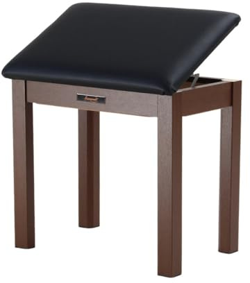 Sanpuli Klavierbank aus Massivholz mit Stauraum, Klavierhocker und gepolstertem Kissen, Keyboardbank mit Bücherregal, Klavierstuhl und Klaviersitz mit hochdichten Schwämmen