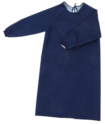 iplusmile Oilproof Long Sleeve Apron for Men and Women Versatile Work Smock with Pockets for Cooking Cleaning and Painting and Stylish Design