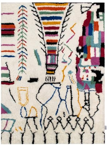 Morgenland Wollteppich - ColorfulMarrakesh - Bunt - Rechteckig