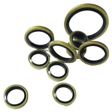 LYVQZPWLRflache Schleifensätze, Verbundscheibe, Dichtung for Ölablassschraube aus Metall und Gummi, passend for M6/M8/M10/M12/M14/M16~M60, kombinierter Dichtungsring for Unterlegscheibe(M24 (5pcs))