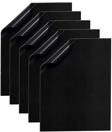 Juego de 5 alfombrillas antiadherentes para carne, verduras, accesorios de cocina al aire libre, 40 x 33 cm, papel de respaldo para barbacoa