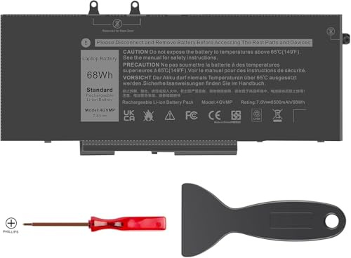 ASUNCELL 7.6V/68Wh 4GVMP Laptop Battery for Dell Latitude 5400 E5400 5500 E5500, Precision 3540 M3540, Inspiron 7590 2-in-1 (without 2.5 HDD) 7591 2-in-1 7791 2-in-1 Series, 4GVMP 1V1XF R8D7N 9JRYT
