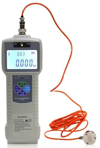 Digital Force Gauge with External Sensor, Real-time/Peak Mode, Multiple Units, Data Output for Tension and Compression Testing