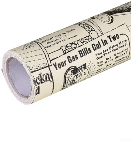 Pumixiy Papel tapiz autoadhesivo de PVC resistente al agua para decoración a prueba de humedad, adhesivo de pared de dormitorio, azul dorado, geométrico, para cielo, nube, periódico y vintage (B)