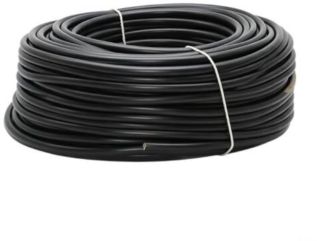 10 metri, Cavo elettrico H05VV-F H05VVF sezione 2x2,5 mm mmq 2G2.5, nero, 2 conduttori, 220V 230V CPR, uso interno, bipolare, alimentazione, prolunghe, elettrodomestici, ambienti umidi