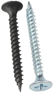 Countersunk Head Self Tapping Screw Galvanized Cross Flat Wood Drywall Nail M3.5 30pcs(Black zinc-plated,30mm)