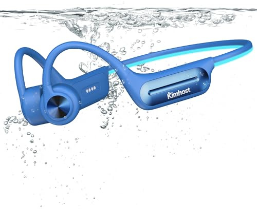 KIM HOST Auricolari aperti, conduzione ossea, Bluetooth 5.3, IP68, impermeabili, 10 ore di gioco, sport per corsa, ciclismo, escursionismo