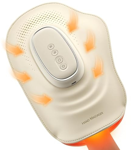 Hand Massagegerät, Handmassagegerät mit Druck und Wärme, Elektrische Handmassagegeräte Mit 3 Massage 3 Temperaturen 3 Presse, Entspannungs Massage Handschuhe, Geschenke für Damen Herren