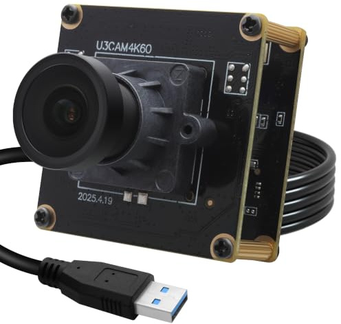 SVPRO Fotocamera 4K 60pfs USB 3.0, webcam ad alta risoluzione IMX678 con obiettivo M12, fotocamera UVC per computer Plug and Play per Windows, Linux, MacOS, Android (L39 -M12 (FOV 120°))