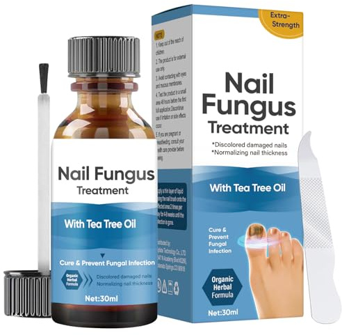 Fungal Nail Treatment, Extra Strength Nail Fungus Treatment | with Tea Tree Oil, Fungal Toenail Solution with File, Repairs and Renew Damaged, Broken, Cracked & Discolored Nails