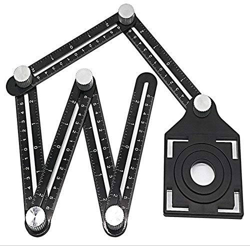 Universal-Lineal für Winkelmesser, multifunktionales und multifunktionales Winkelmesswerkzeug, Aluminium-Legierung