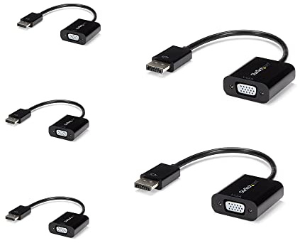 StarTech.com Adaptador DisplayPort a VGA de Pantalla - 1080p 1920x1200 - Conversor Activo de Vídeo HD DP a VGA - Paquete de 5 (DP2VGA3X5)