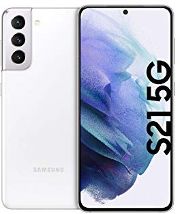 Samsung Galaxy S21 5G, Android Smartphone, Triple-Kamera, Infinity-O Display, 128 GB Speicher, leistungsstarker Akku, Phantom White