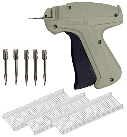 Juego de pistola de grapas – 1 x Pistola etiquetadora Arrow 9S + 5 agujas de repuesto + 5.000 hilos estándar (35mm)