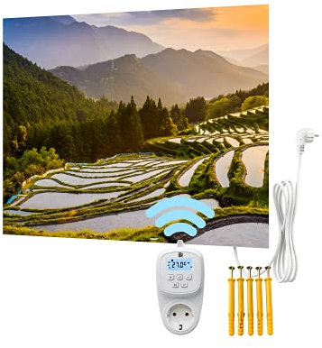 BR Bringer Bild Infrarotheizung rahmenlos 450 Watt - Bildheizung mit UV Druck - 80x60x1,8cm - Kumano, Japan