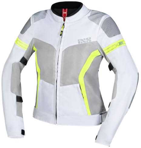IXS Trigonis-Air Damen Motorrad Textiljacke, grau/gelb, 2XL