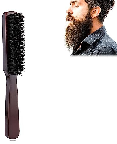 KARELLS Beard Brush, Men's Hair Brush, Boar Hair Brush, Black, 20 x 3 cm, All Hair Types, Men