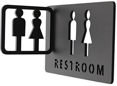ＡＷＨＡＯ Segno di Toilette Simbolo di Toilette Segno di Toilette 3D per del Tribunale Commerciale del Negozio di bagni