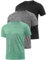 Star Vibe 3er Pack Sportshirt Set Für Herren T-Shirts Atmungsaktive Fitness Tshirt Gym Funktionsshirt Kurzarm Black/Dark Grey/Green L