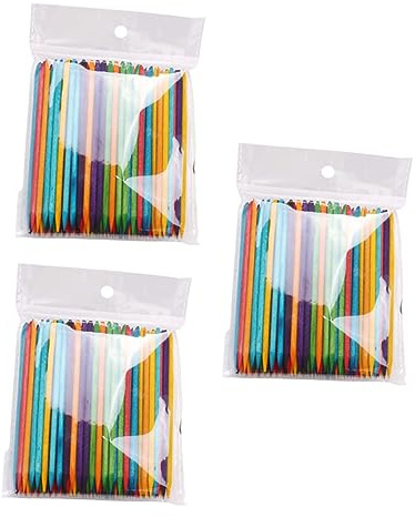 FRCOLOR 300pezzi Bastoncini d Arancio Per Unghie Punte Diamantate Bacchetta Per Manicure Pz Pratico Per Rimozione Delle Cuticole Pulizia Delle Unghie