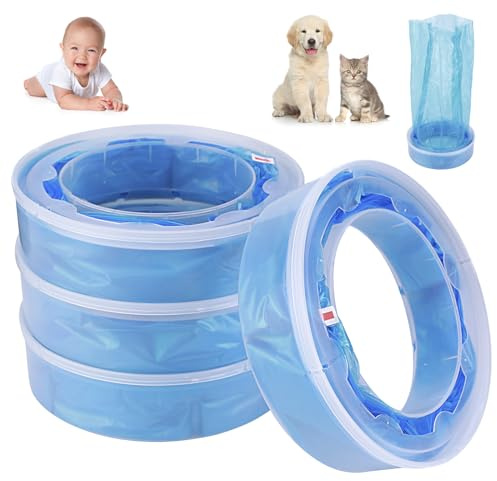 Confezione Da 4 Ricariche per Lettiera per Gatti, Resistenti Agli Odori, Compatibili Con I Contenitori per Rifiuti Di Litter Locker