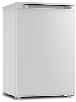 PKM KS115EW Kühlschrank | 115 Liter Nutzinhalt | 4 Sterne Gefrierfach | Freistehend | Wechselbarer Türanschlag | Höhenverstellbare Füße | 39 dB | LED Beleuchtung | Weiß
