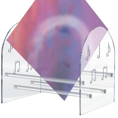 Acryl-Schallplattenständer, Schallplattenständer, Buch-Platten-Aufbewahrungsregal, Schallplattenhalter für Alben, Buch- und Dateien-Organizer, Schallplattenständer, Schallplatten-Aufbewahrungsregal,