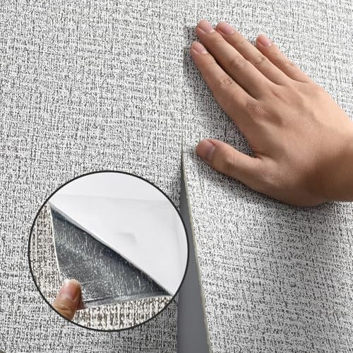 Trafagala 3mm Thicken Dark Grey Wallpaper 3D Wall Panels Self Adhesive Embossed Peel and Stick Textured Wallpaper Waterproof Pe Foam for Kitchen Living Room Kids Bedroom Ceilings Bathroom