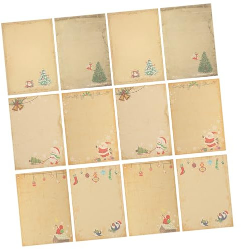 Gogogmee 72blätter Briefpapier Im Vintage-stil Retro-briefpapier Schreibpapier Grußkarten Weihnachtsbriefpapier Briefpapierpapier Retro-briefpapier Vintage-briefpapier
