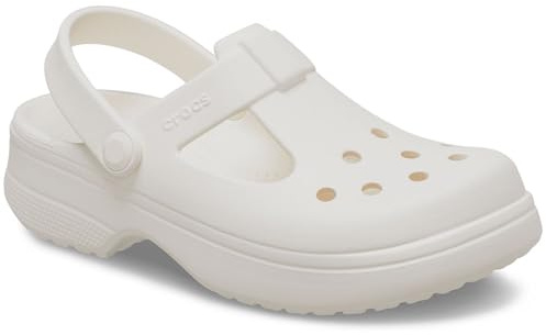 Crocs Classic Mary Jane Clog T, Zoccoli Unisex - Bambini e Ragazzi, Gesso, 25/26 EU
